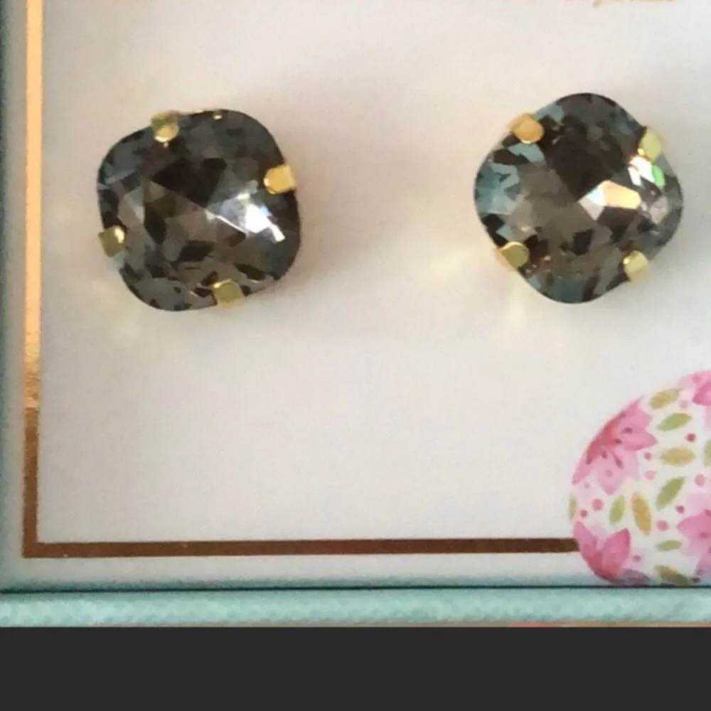 Black Diamond Crystal Earrings